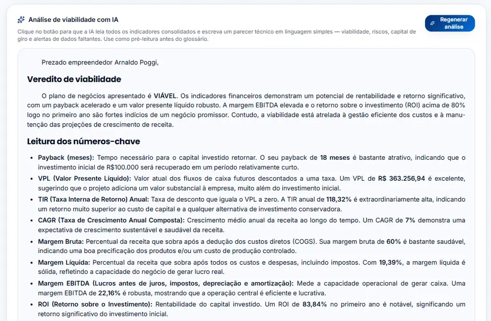 Tela do sistema Plano de Negócios · 4 — software de gestão PLAY POWER